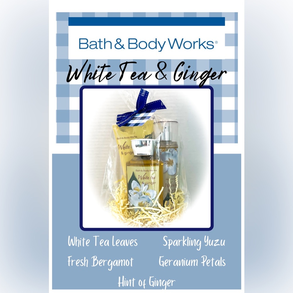 White Tea and Ginger Body Cream, Shower Gel & Mist